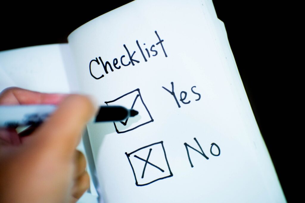 Image Checklist - Yes/No